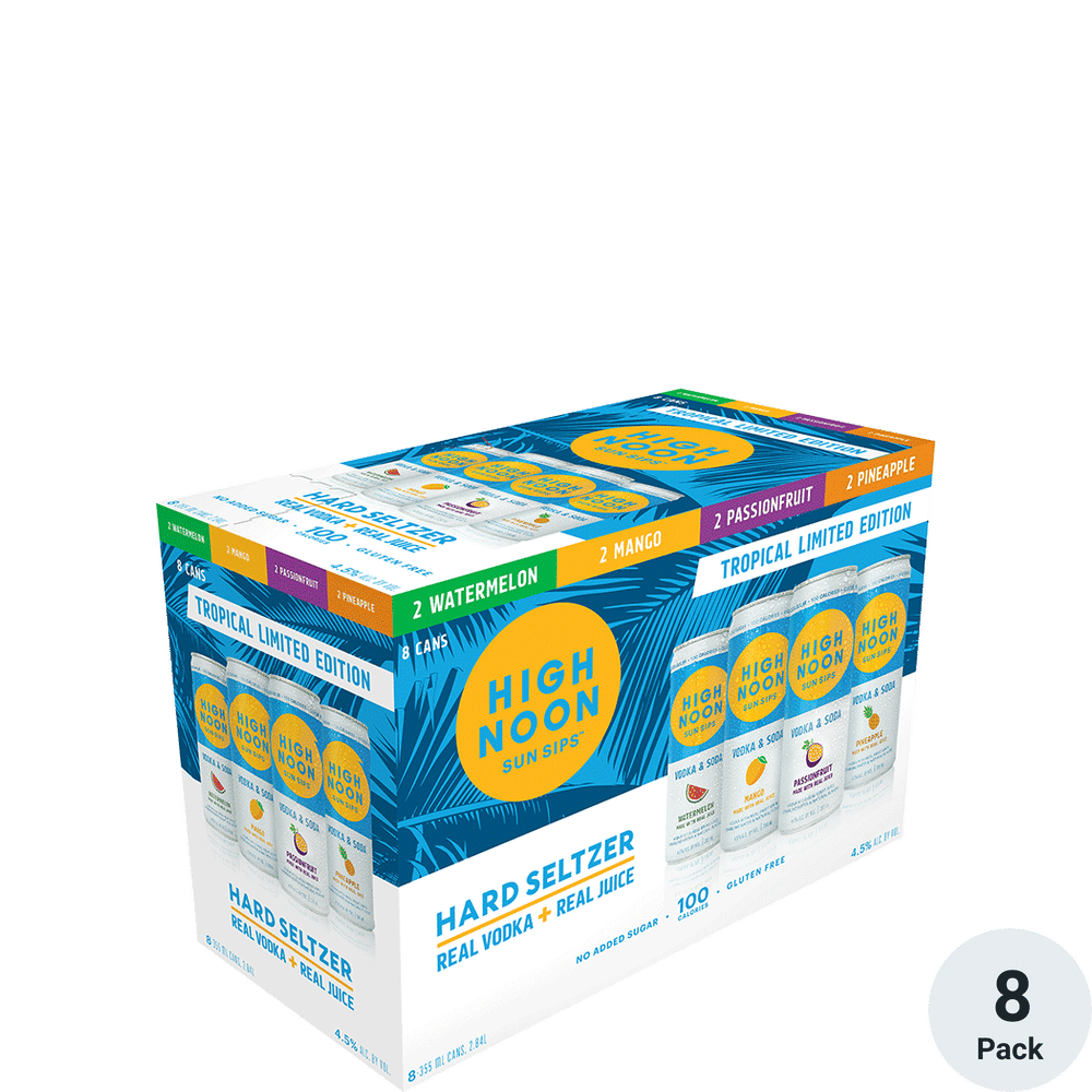 High Noon Hard Seltzer Tropical Variety Pack 8pk-12oz Cans