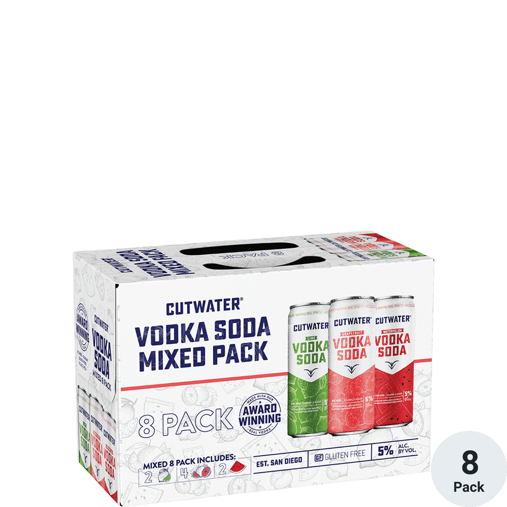 Cutwater Vodka Soda Variety Pack 8pk-12oz Cans