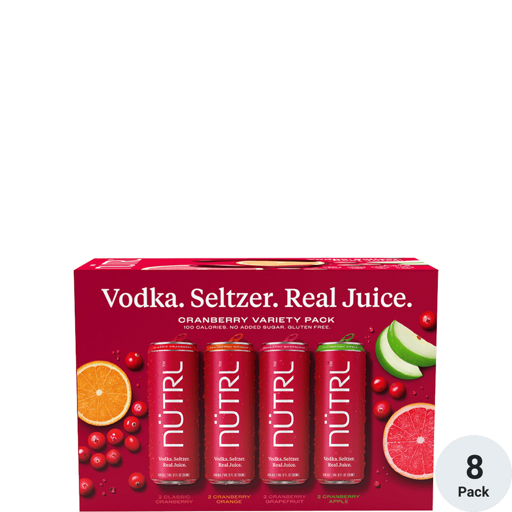 NUTRL Cranberry Hard Seltzer Variety Pack 8pk-12oz Cans