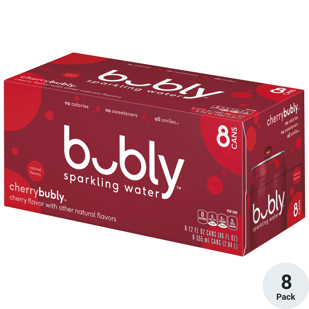 Bubly Sparkling Cherry 8pk-12oz Cans