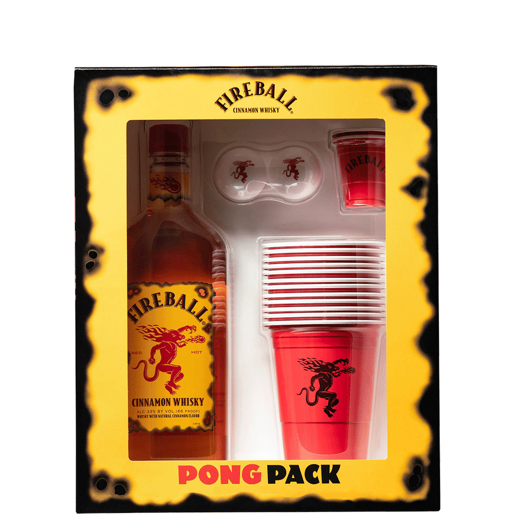 Fireball with Ping Pong Balls & Cups Gift | Total Wine & More