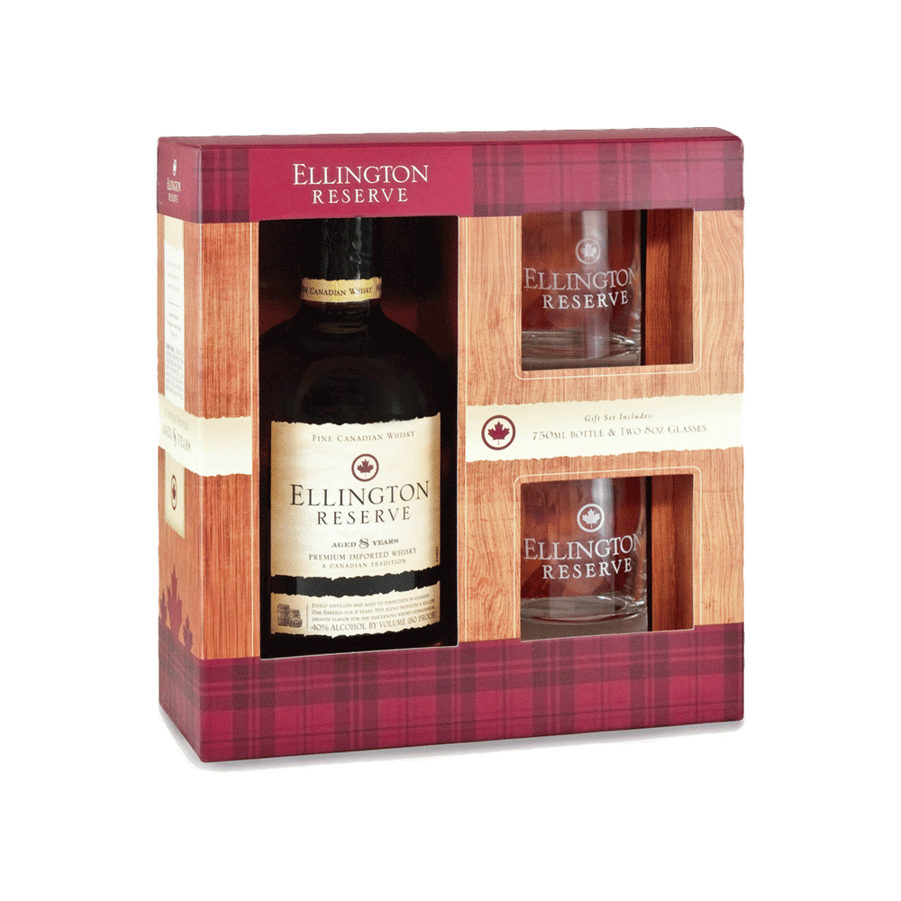 Ellington Reserve Whisky Gift Pack With 2 Glasses