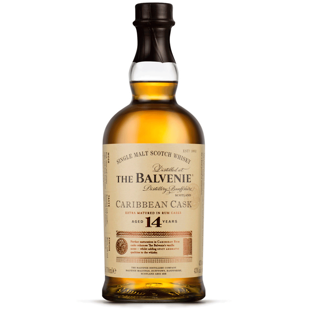 THE BALVENIE CARIBBEAN CASK 14年 700ml Balvenie 14year 'Caribbean Cask' Single Malt Scotch 750ml