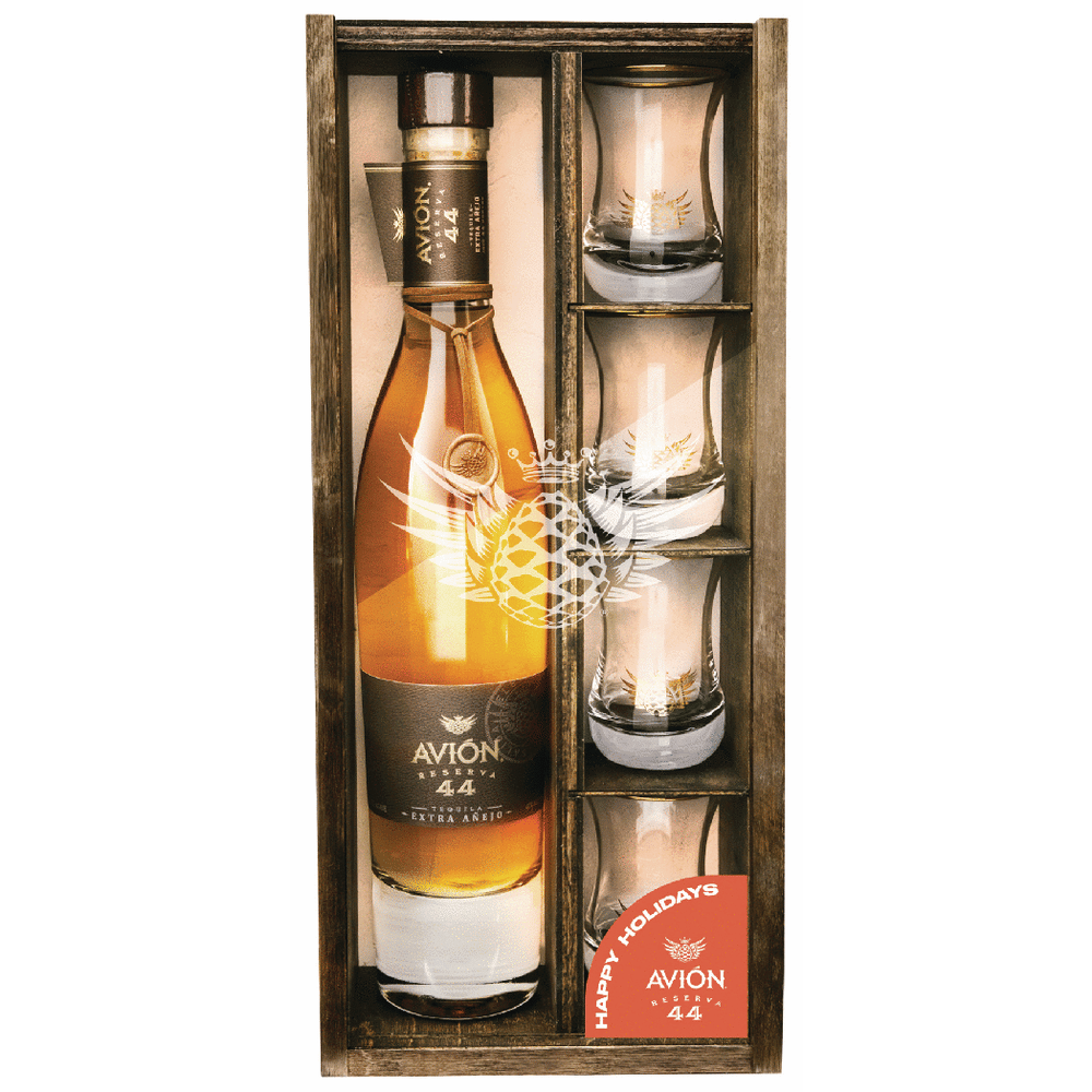 DNU Avion Reserva 44 with Four Glasses Gift