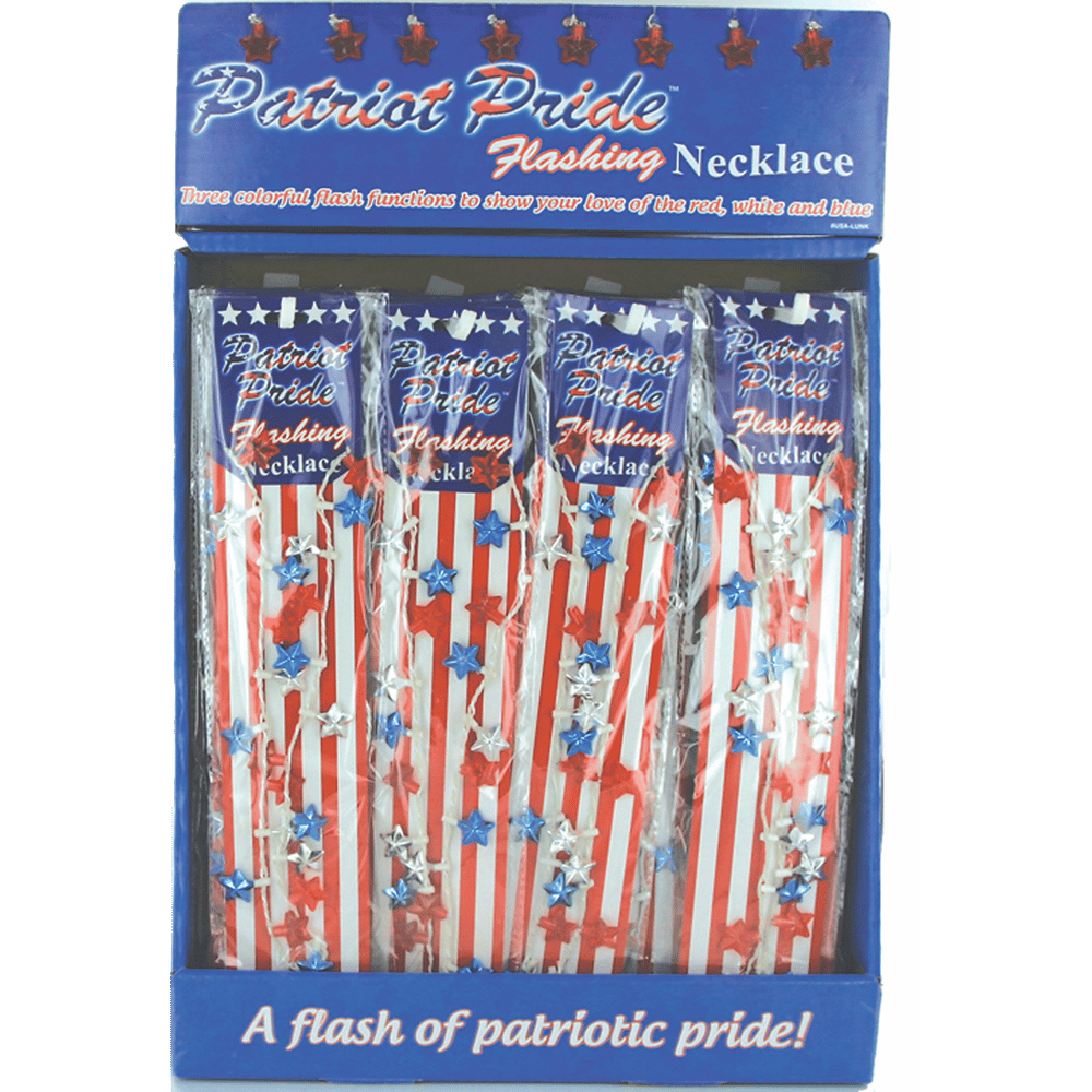 Flashing Necklace - Patriotic Lights