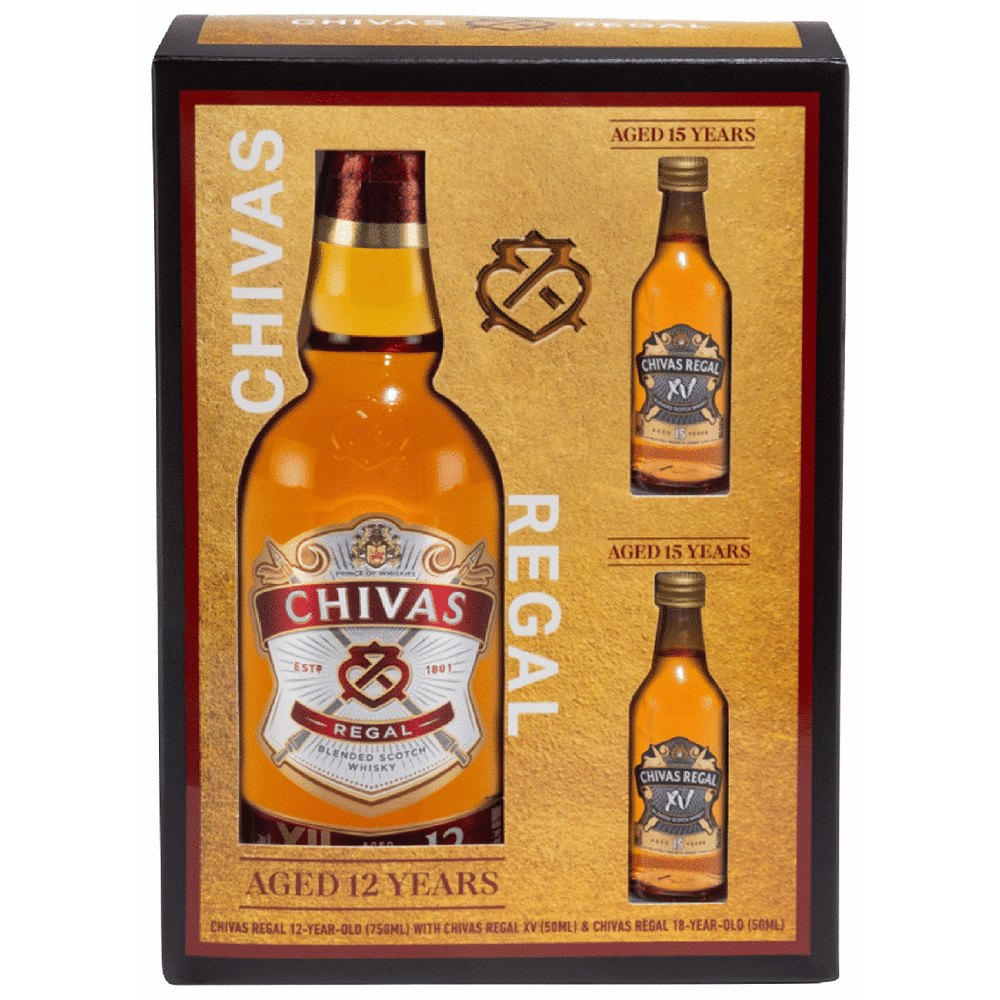 Chivas Regal 12 Year Blended Scotch Whisky with Two 50ml | Total