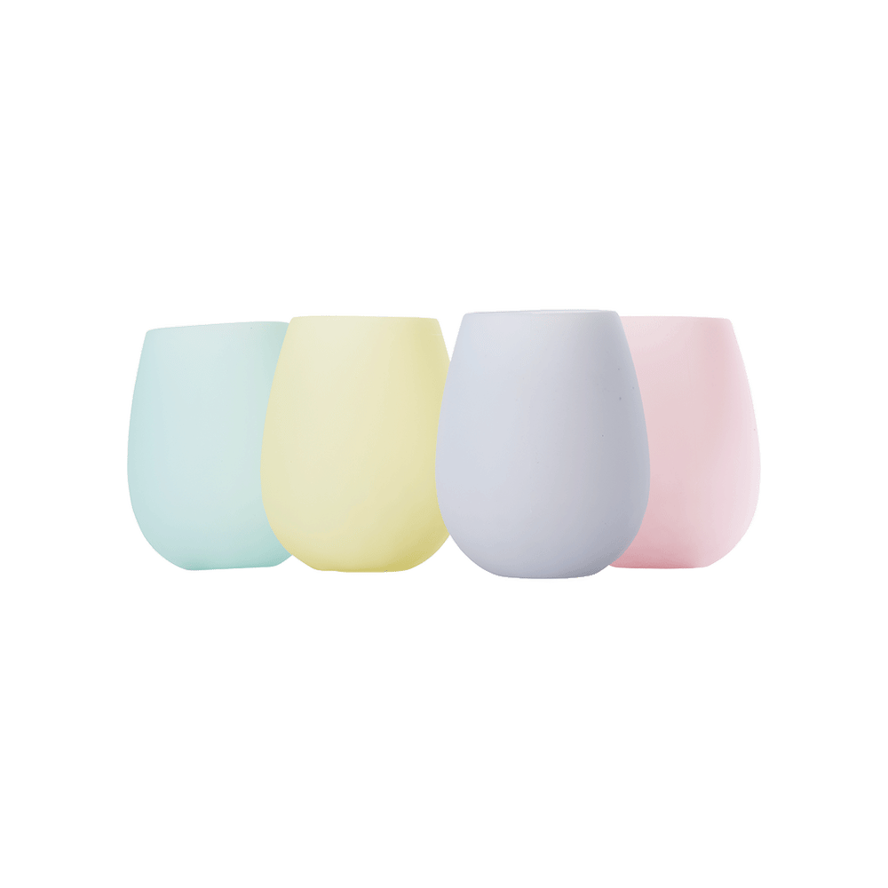 Shark Skinzz Silicone Wine Glasses - 4pk