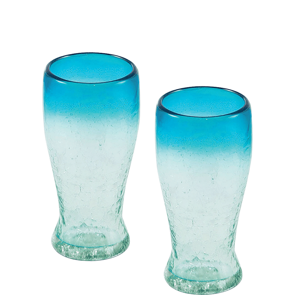 Bambeco Maya Aqua Beer Glasses S/2