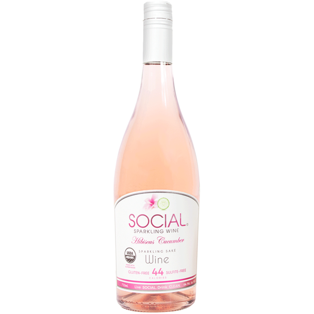 SOCIAL Hibiscus Cucumber Sparkling Wine