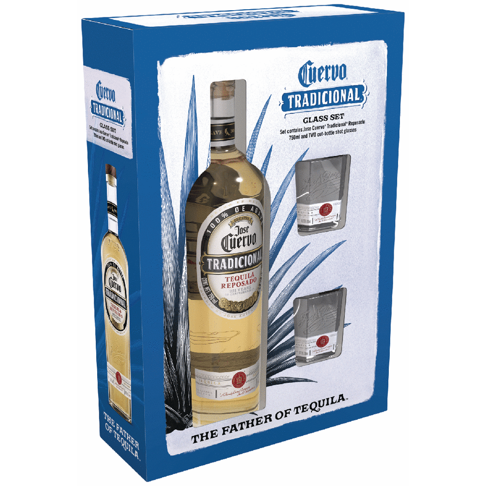 Jose Cuervo Tradicional Reposado with 2 Shot Glasses Gift