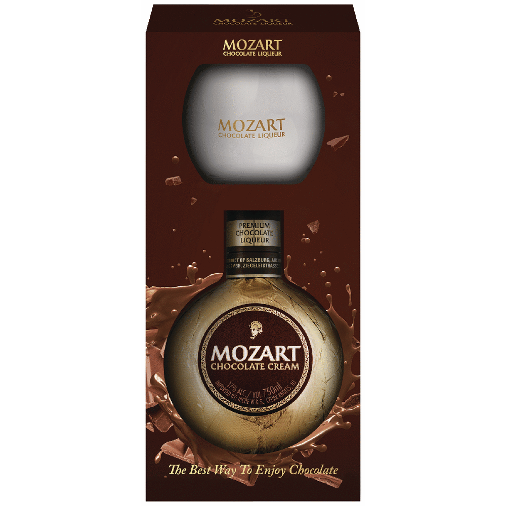 Mozart Chocolate Cream with Glass Gift