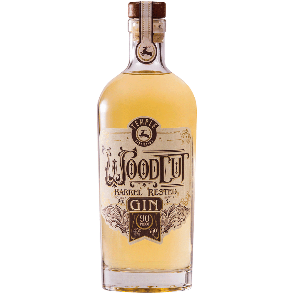 Temple Distilling Woodcut Barrel Rested Gin