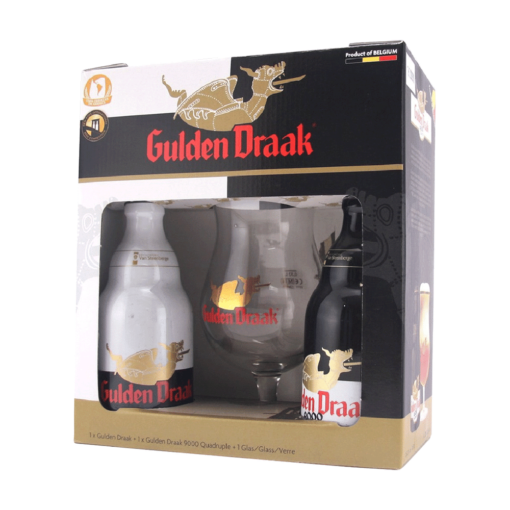 Gulden Draak Two Bottle Gift Set w/ Glass