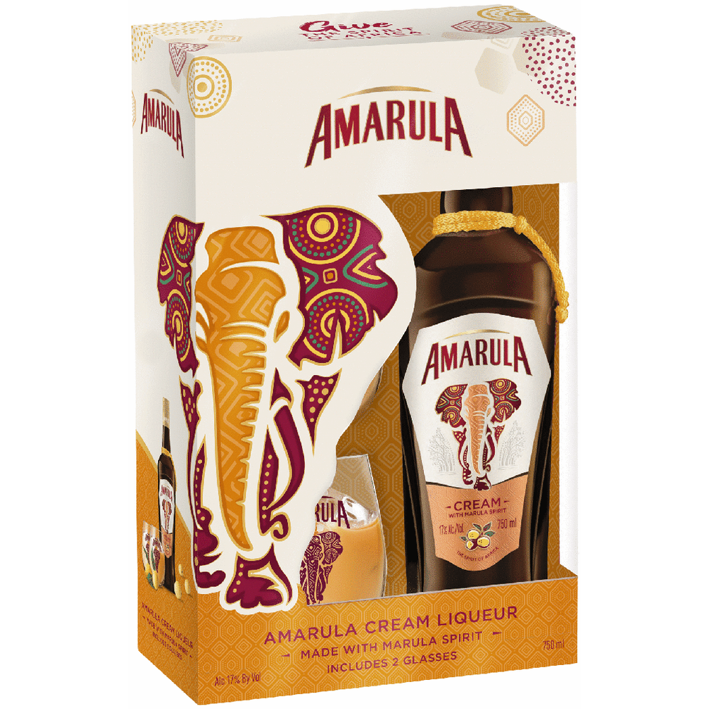 Amarula Cream Liqueur with 2 Glasses Gift | Total Wine & More