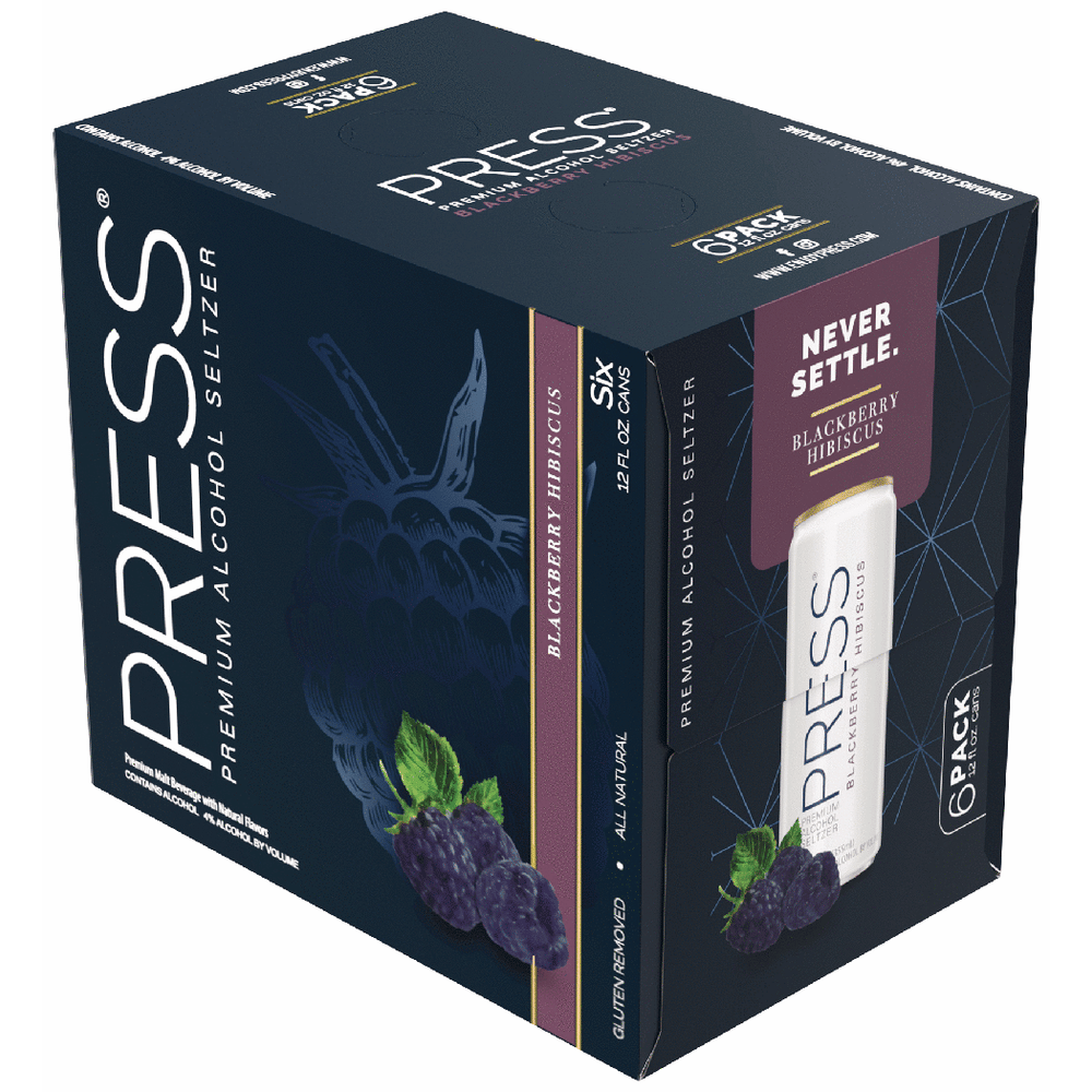 Press Premium Alcohol Seltzer Blackberry Hibiscus