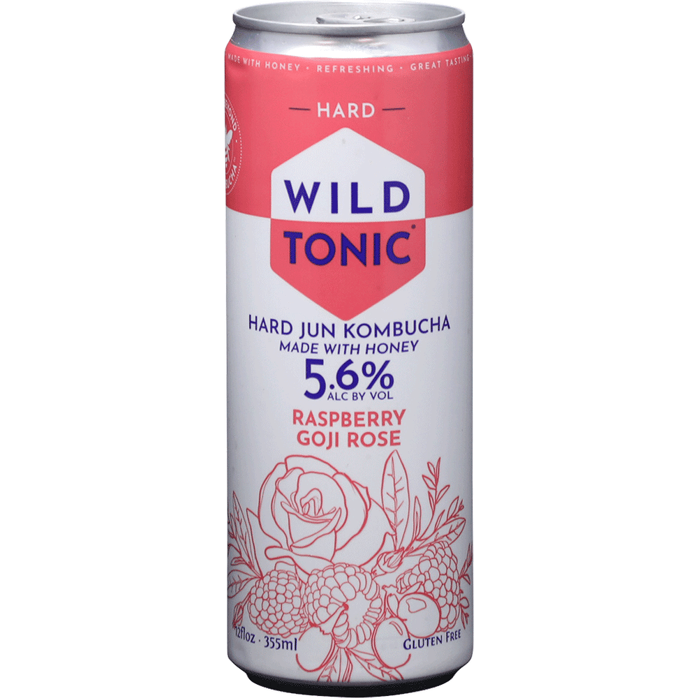 Wild Tonic Kombucha Raspberry Goji Rose