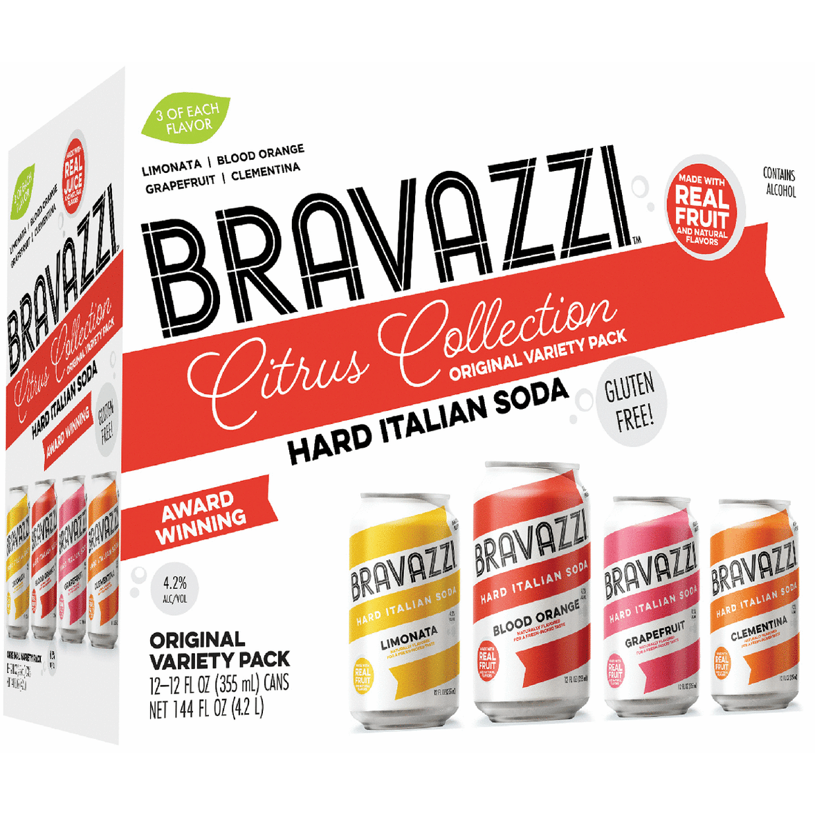 Bravazzi Hard Italian Soda Variety Pack