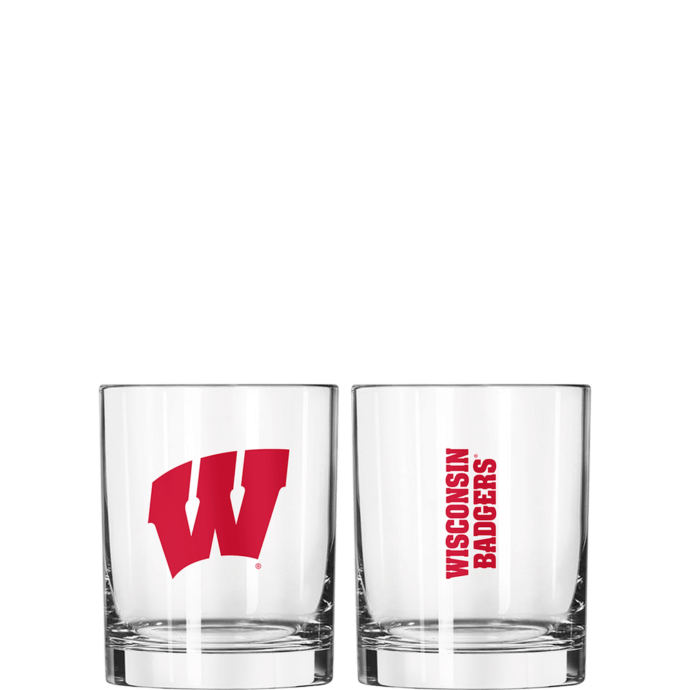 Wisconsin 14oz Gameday Rocks Glass