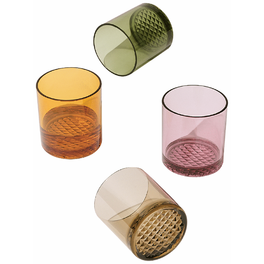 Tossware - Multi Color Old Fashioned 4pk