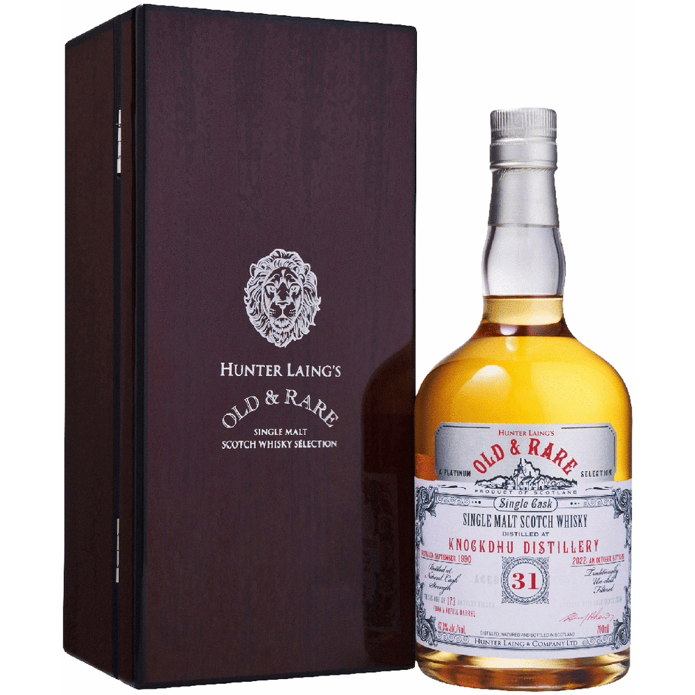 Old & Rare Knockdhu 31 Year 1990 Single Malt Scotch