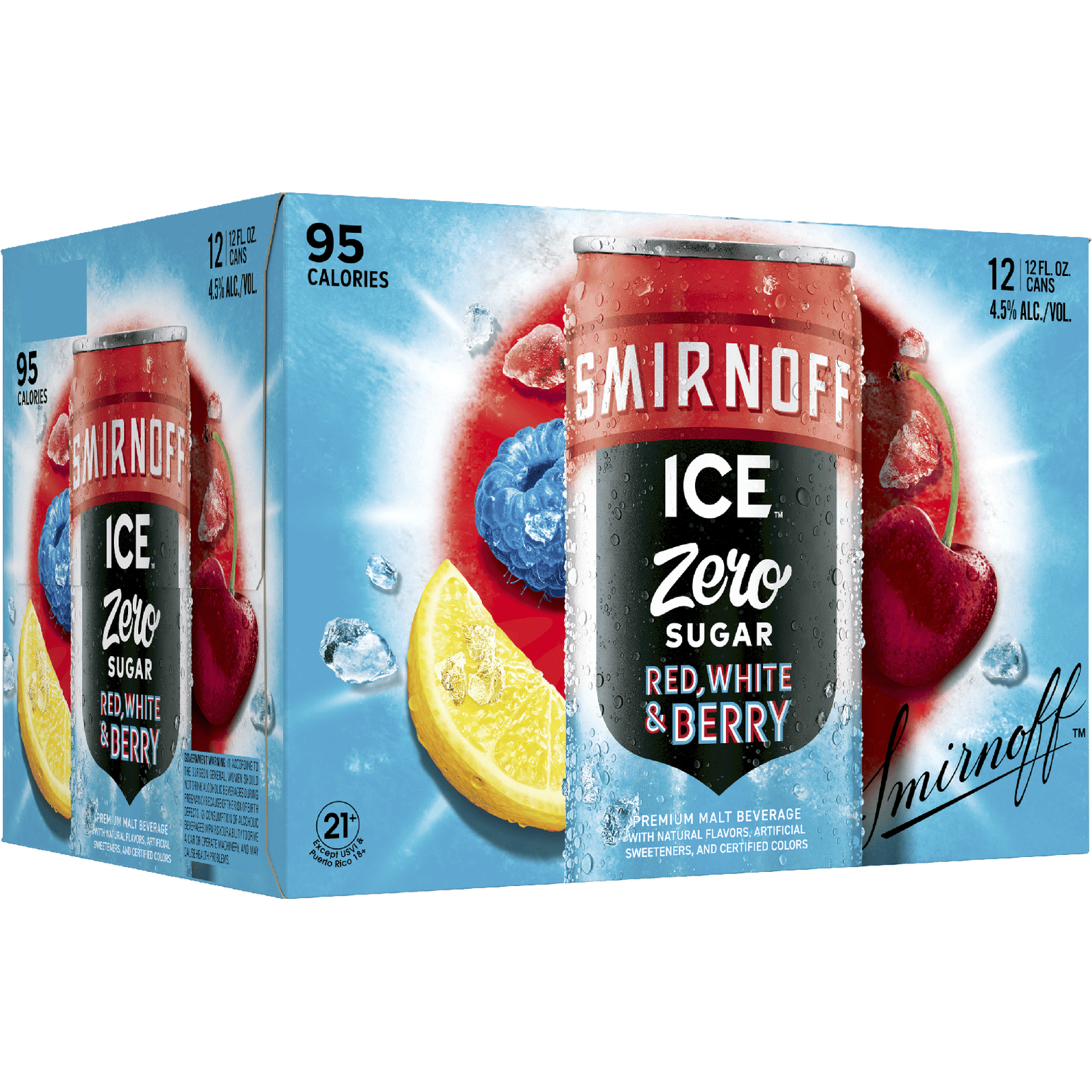 Smirnoff Ice Zero Sugar Red White and Berry