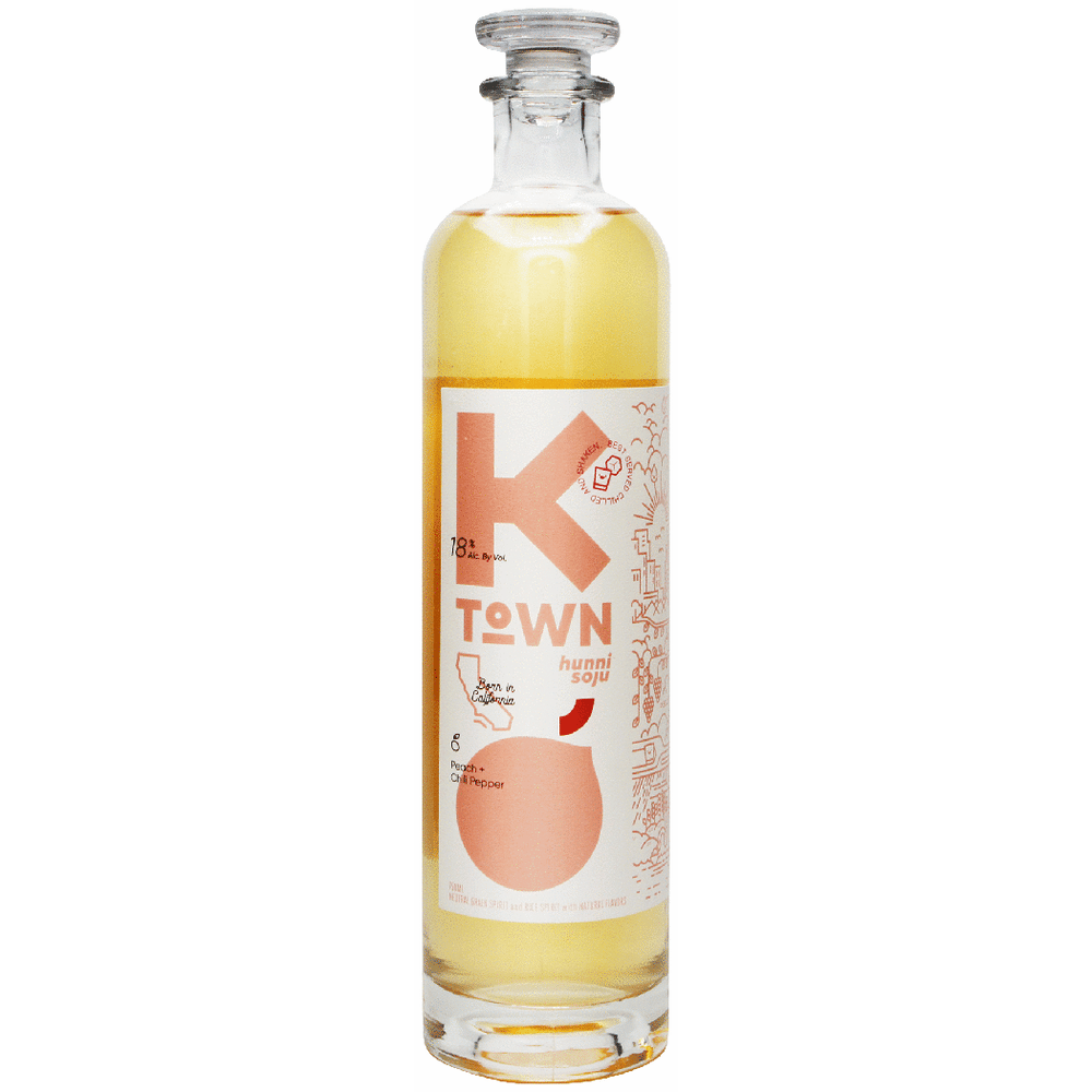 K Town Hunni Soju Peach and Chili Pepper