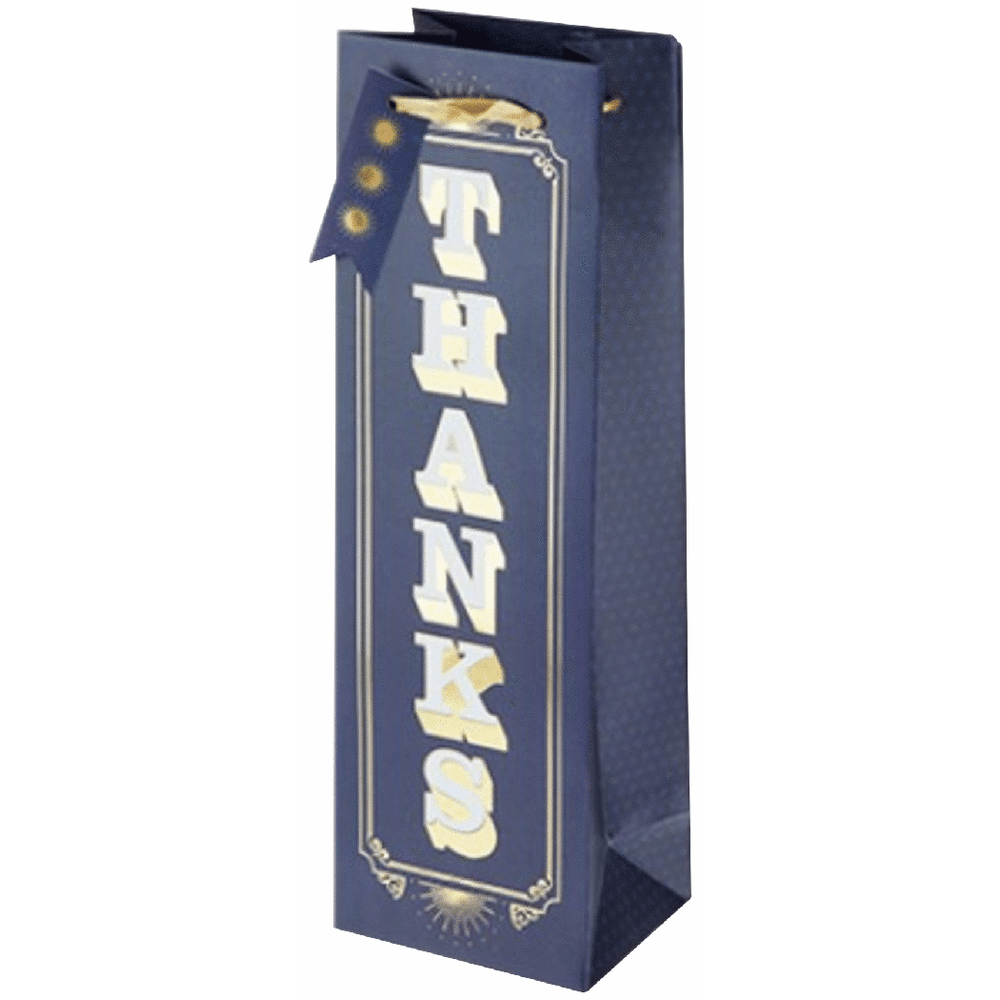 Gift Bag - Navy Thanks