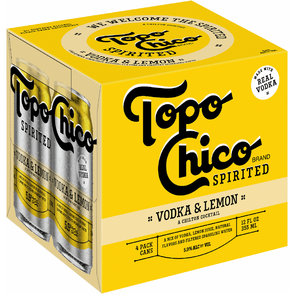 Topo Chico Spirited Vodka Lemon