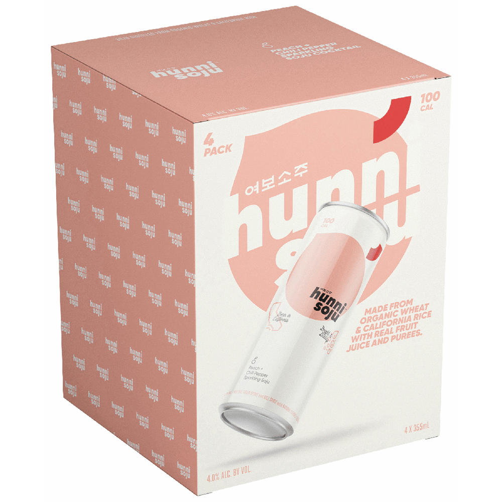 Hunni Peach+Chili Sparkling Soju