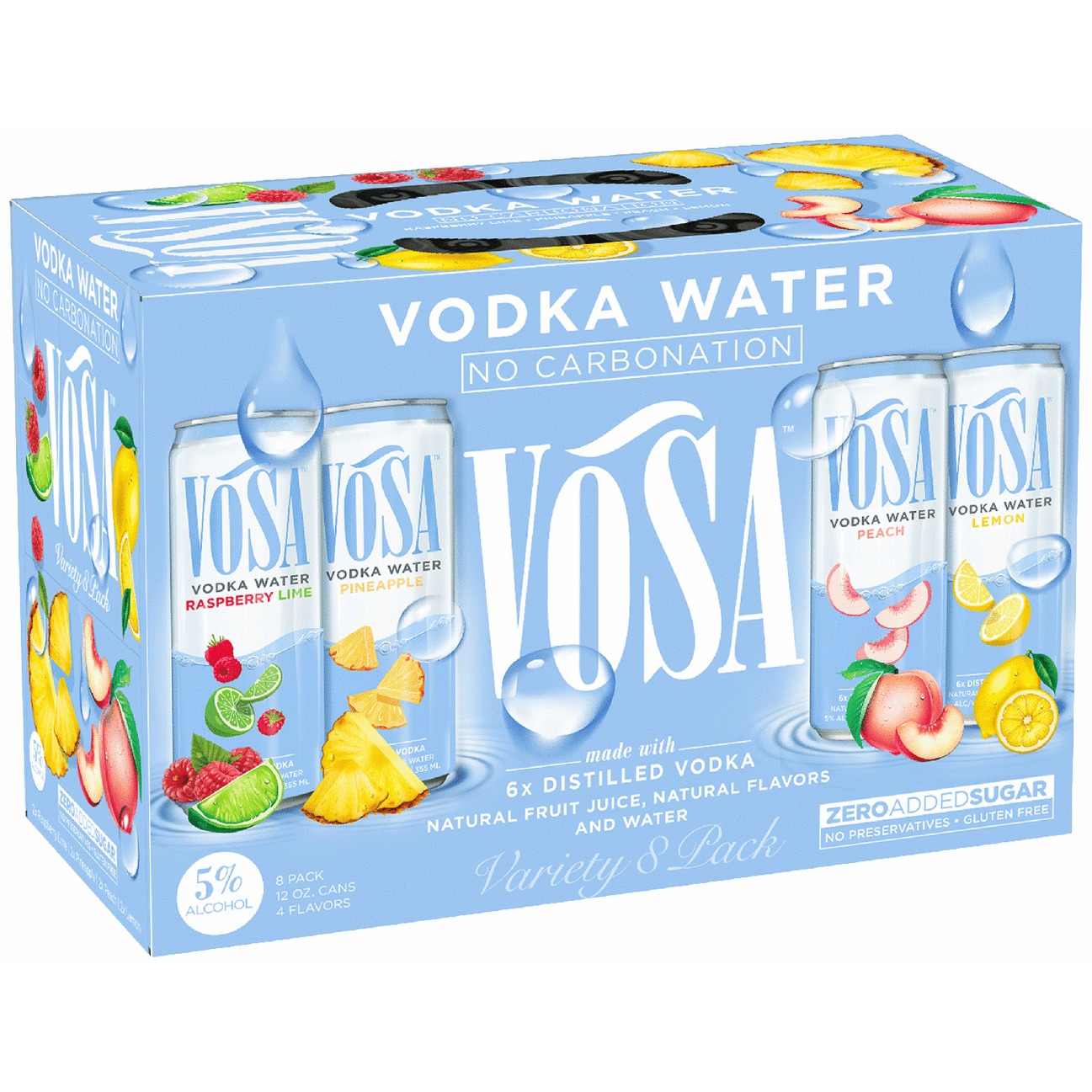 VOSA Vodka Water Variety
