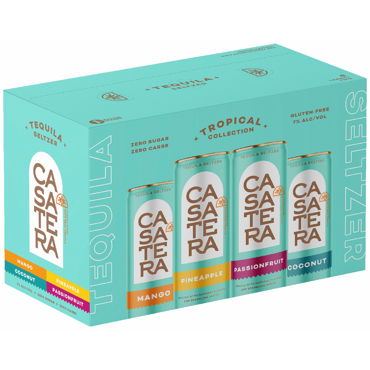 Casatera Tequila Seltzer Tropical Collection Variety Pack
