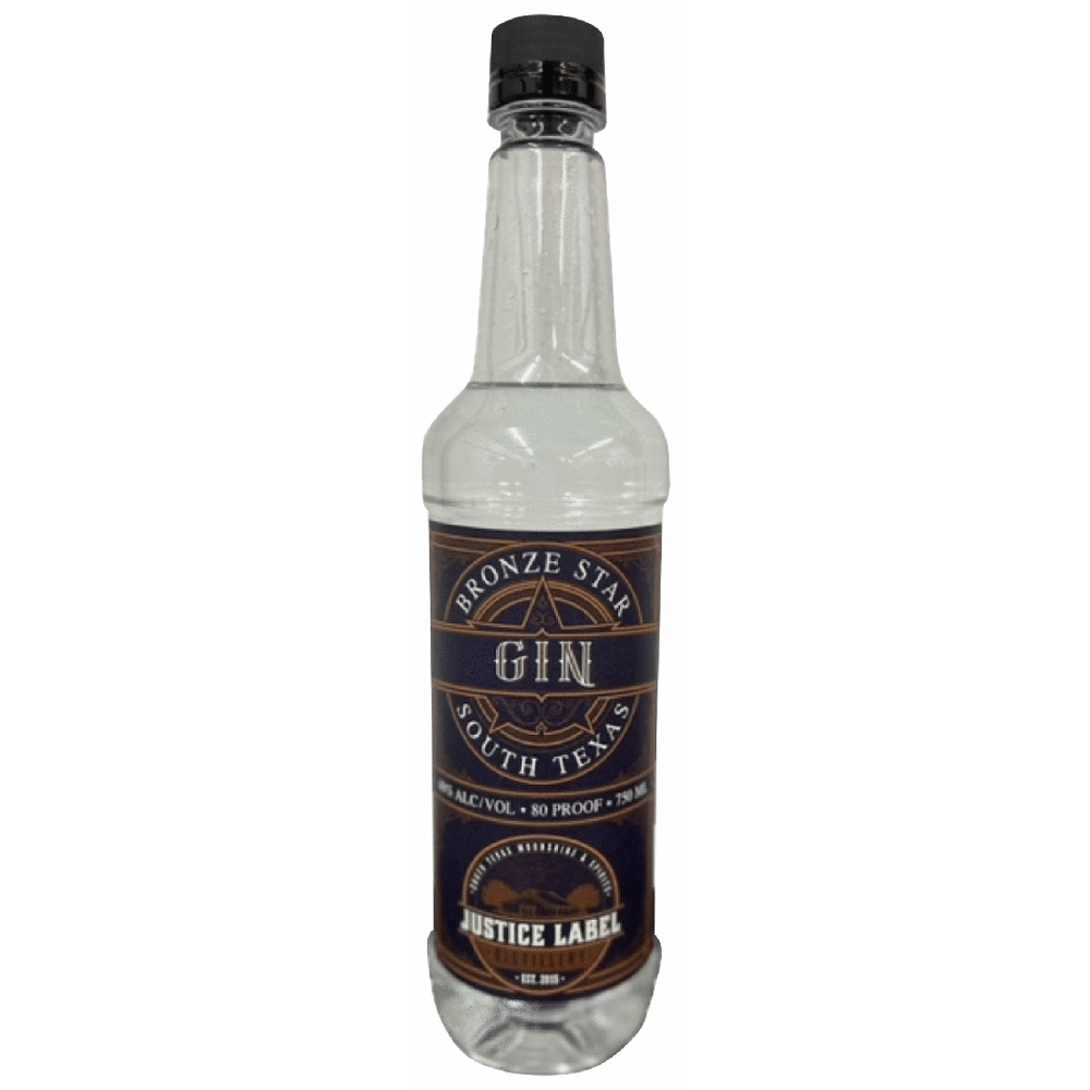 Justice Label Bronze Star Texas Gin