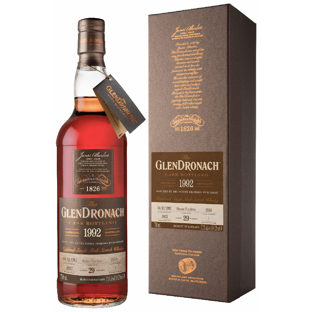 GlenDronach 29 Year Old 1992 Cask 2153 single Malt Scotch