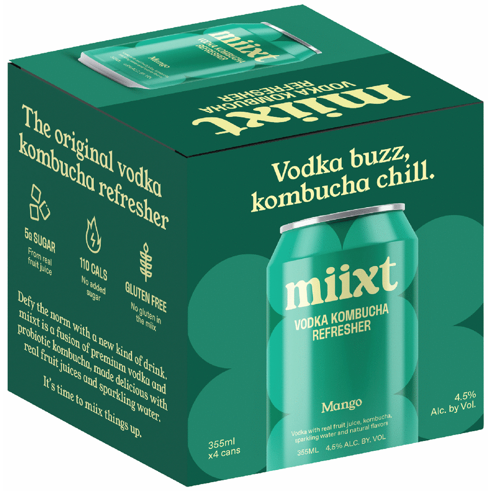 Miixt Mango Vodka Kombucha Refresher