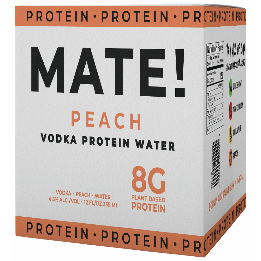MATE! Peach Vodka Protein Water