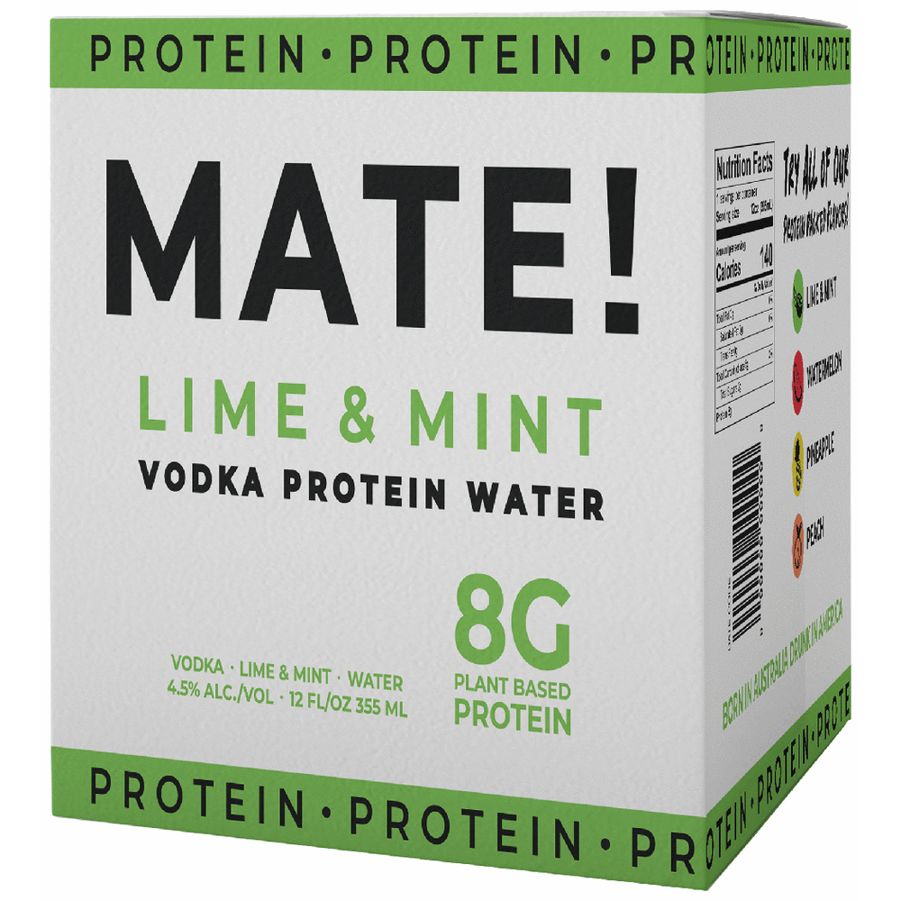 MATE! Lime & Mint Vodka Protein Water