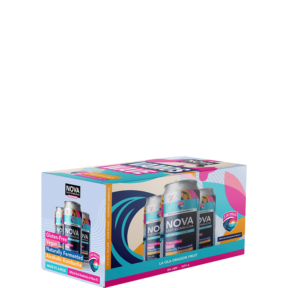 NOVA Easy Kombucha San Diego Wave FC La Ola Dragon Fruit