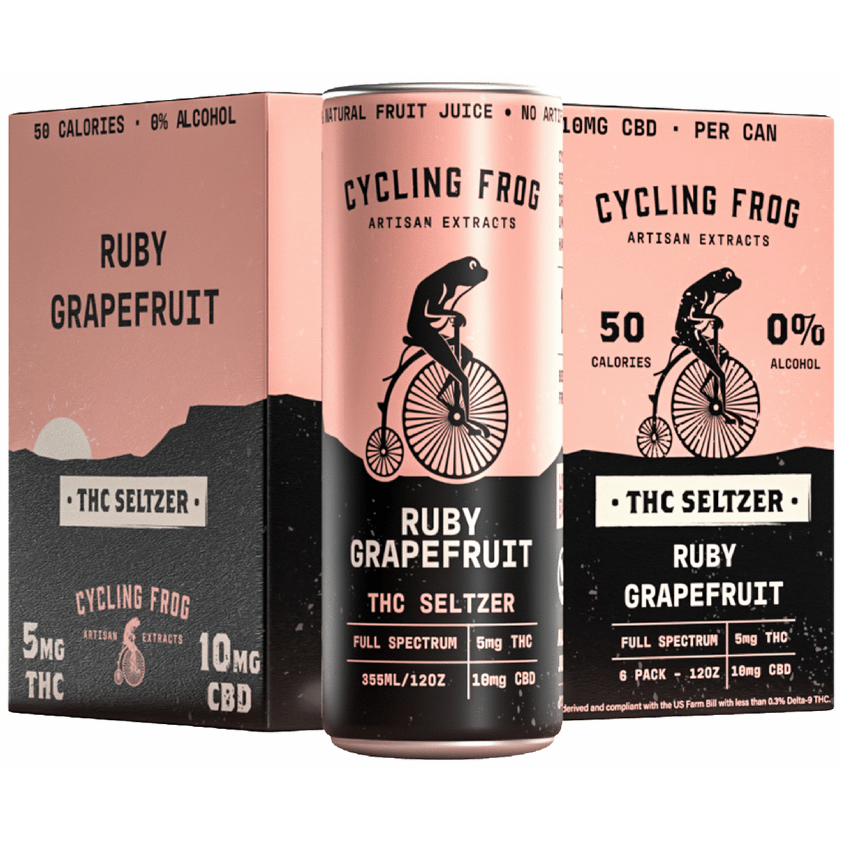 Cycling Frog THC Seltzer Ruby Grapefruit