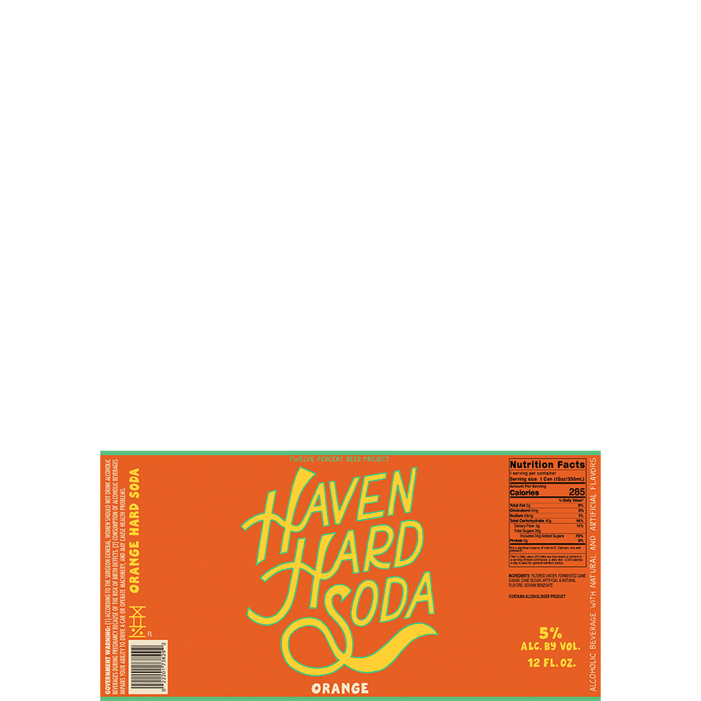 Twelve Percent Haven Orange Hard Soda