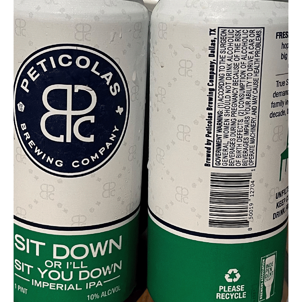 Peticolas Sit Down or I'll Sit You Down