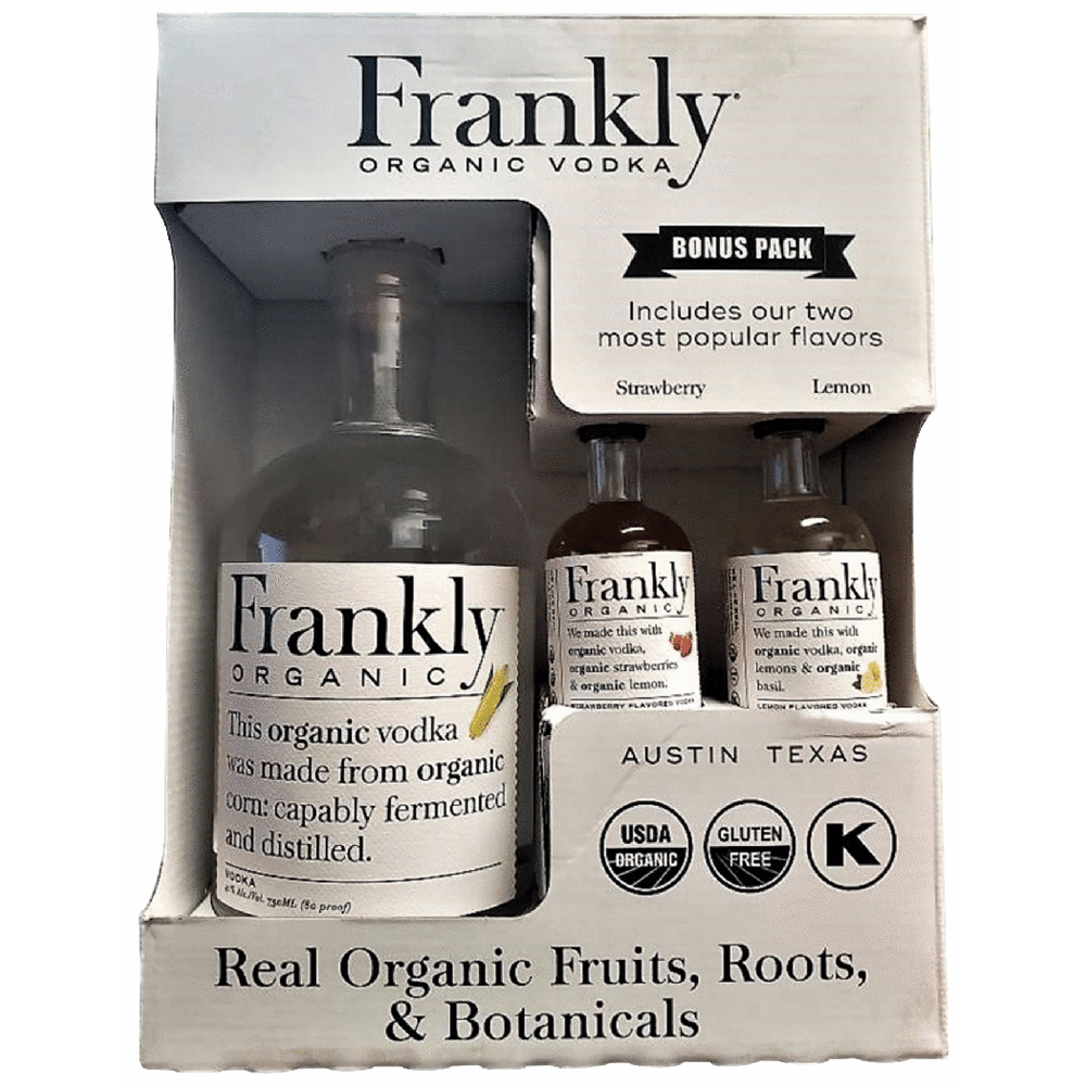 Frankly Vodka w/ 2 bottles 50ml Gift