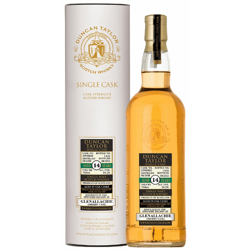 Duncan Taylor 14年 シングルカスク ウイスキー 700ml Duncan Taylor 14 Yr Glenallachie Sherry 2008 Scotch | Total Wine
