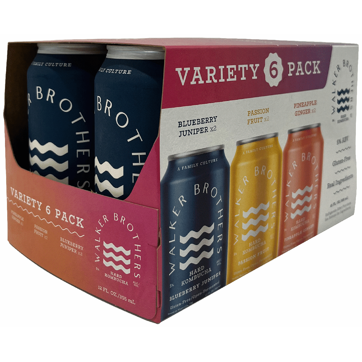 Walker Brothers Hard Kombucha Variety