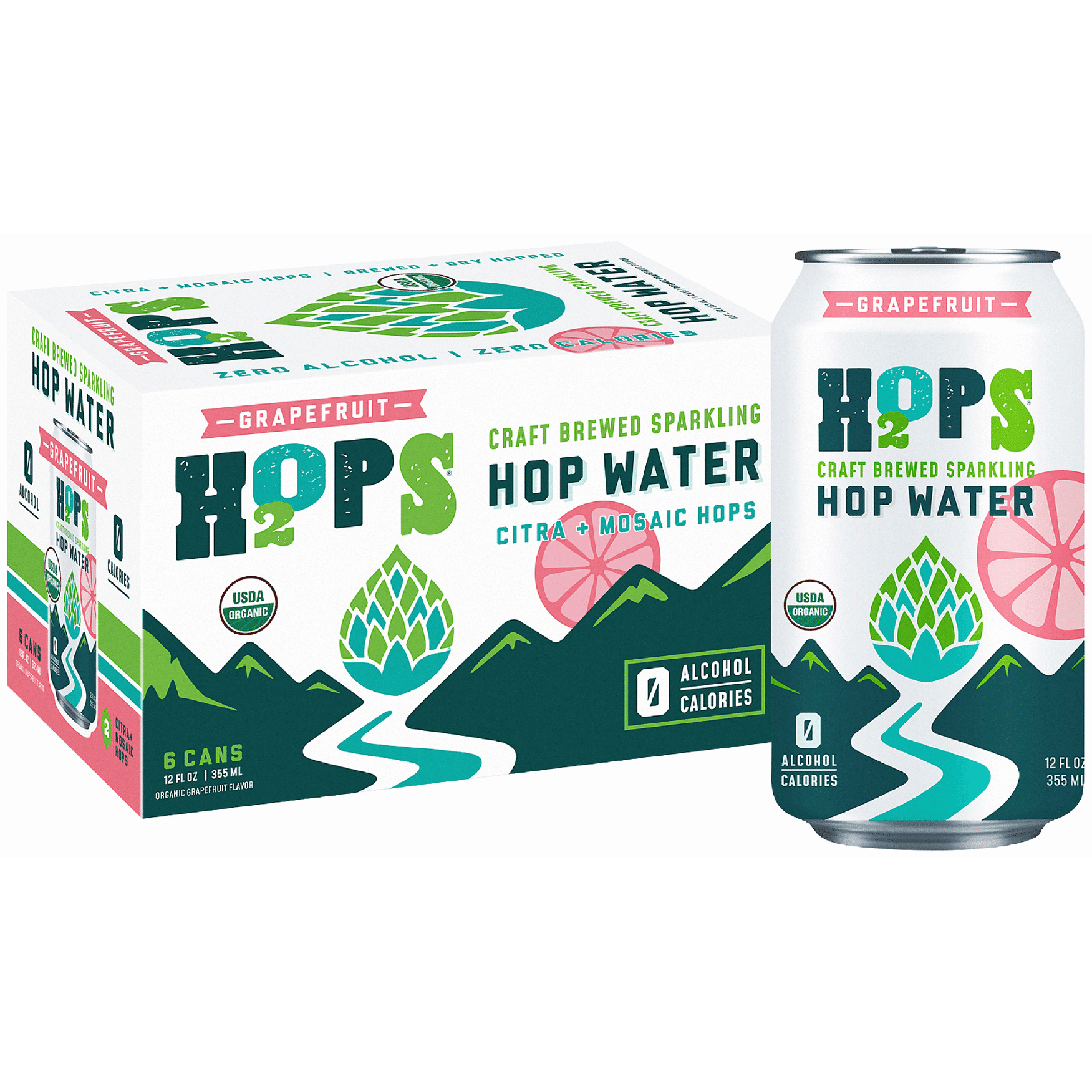 H2Ops Non-Alcoholic Grapefruit Hop Water