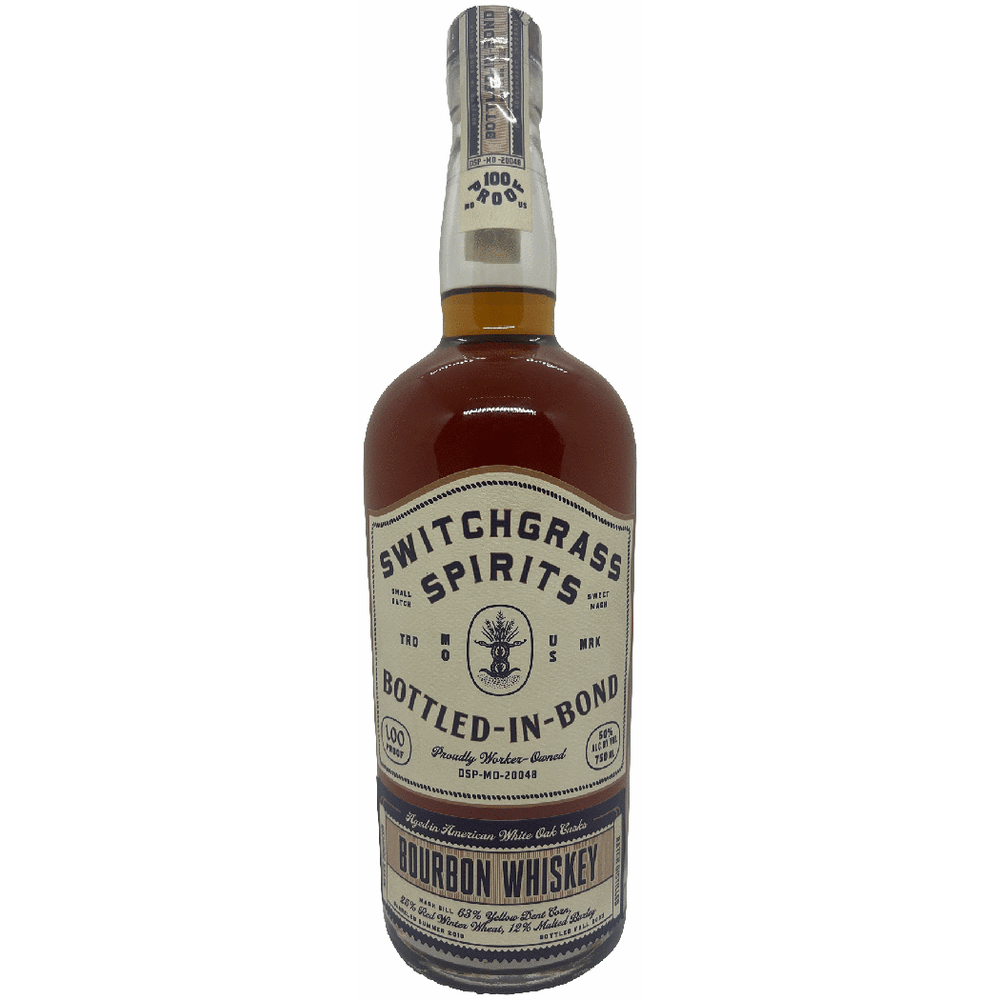 Switchgrass Spirits Bottled in Bond Bourbon Whiskey