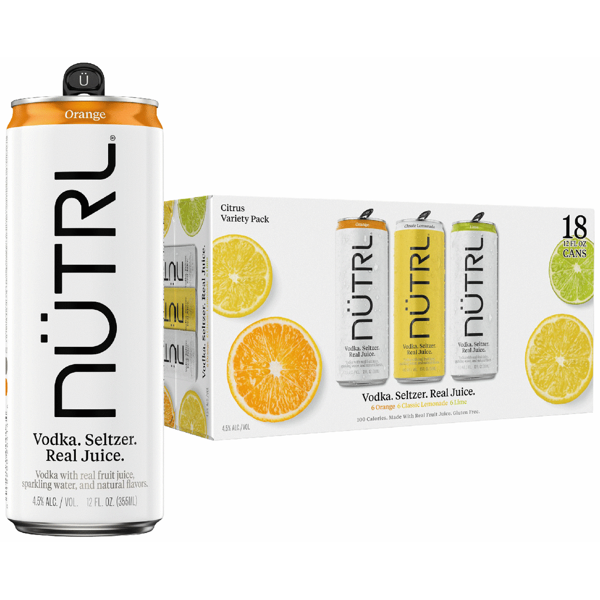 NUTRL Vodka Hard Seltzer Citrus Variety Pack