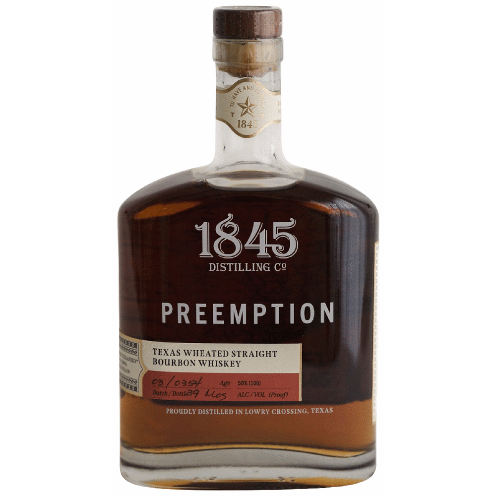 1845 Preemption Texas Wheated Straight Bourbon Whiskey