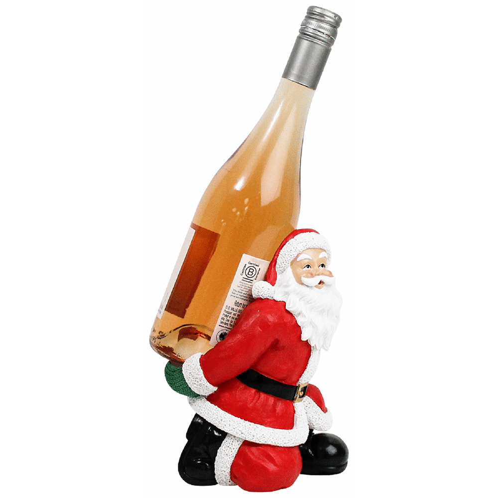 Wild Eye Wine Bottle Holder Santa Kneeling