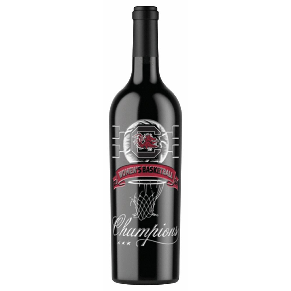 USC 2024 Women's Basketball Champions Etched Wine