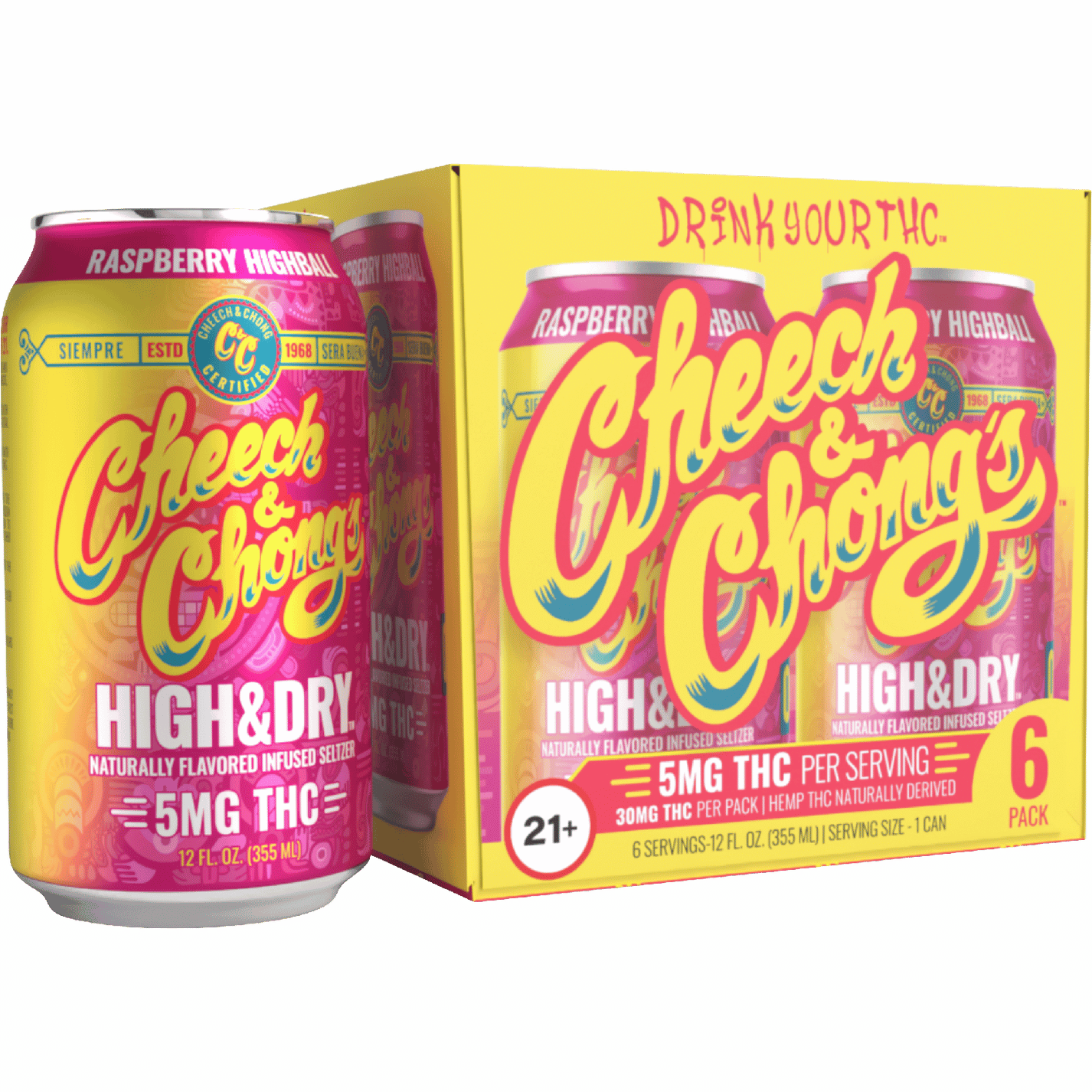Cheech & Chong THC 5mg Raspberry